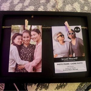 Special Moments Black Photo Frame with Clips